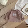 Roupas de Bebê para Primavera e Outono Gola Redonda Desenho Animado Pulôver Camiseta de Manga Longa para Meninos e Meninas Estilo Coreano Camisa Básica Top Infantil