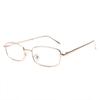 Gafas de estilo japonés con montura dorada para mujer, miopía, grado ajustable, cara pequeña, retro, montura de gafas de borde plateado, montura de gafas de borde estrecho para luz azul