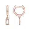Pendientes Colgantes Huggie de Moda Transfronteriza Europea y Americana con Colgante de Circonita Pendientes de Aro 2024 Joyería de Verano para Mujeres