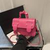 Bolsa Pequena Feminina 2025 Inverno Nova Moda Bolsa de Ombro para o Dia a Dia Bolsa Quadrada Pequena Simples Bolsa Transversal Casual Retrô para Mulheres