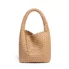 2025 Nova Bolsa de Palha Tecida à Mão Grande Capacidade Bolsa de Mão Bolsa Retrô Cesta de Legumes Bolsa de Ombro Bolsa Feminina