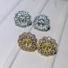 Configuraciones de Pendientes de Perla de Circonita Chapadas en Oro de 18 Quilates Madreperla Natural Accesorios para Pendientes DIY para Mujeres Materiales Hechos a Mano DIY