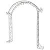 Suporte de Flores de Ferro Retrô Europeu de Chão Arco de Jardim Externo Treliça para Plantas Trepadeiras Pérgola Estrutura para Trepadeiras de Uva