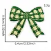 Parche Bordado de Lazo Verde con Elementos Irlandeses, Decoración Bordada por Computadora para Ropa y Bolsas, Parche Termoadhesivo
