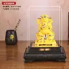 Areia de Veludo Dourado Deus da Riqueza Artesanato em Resina Banhado a Ouro Decoração de Sala de Estar Templo Salão de Buda Abertura Presente de Atacado Enfeites