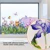 CT700 color mariposa flor pegatinas de ventana impresión a doble cara visual dormitorio sala de estar ventana vidrio pegatinas decorativas