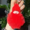 Rojo de red nuevo imitación piel de conejo perezoso muñeco de dormir colgante llavero muñeca linda adornos decorativos para bolsa regalo venta al por mayor