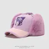 Gorro Rosa de Peluche Cálido para Niños al por Mayor Lindo Kuromi Gorra de Pato para Bebé Niña Protección para las Orejas Invierno Gorra de Béisbol