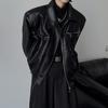 Chaqueta de Cuero PU Estilo Americano para Hombre Primavera y Otoño Británica Pia Ya Hombres Alto Nivel Sensación Perfil Ropa Biker Tendencia Chaqueta de Cuero