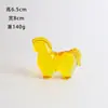 Adorno de Caballo del Zodiaco de Vidrio de Zibo, Decoración para Coche de Caballo Tang, Decoración de Escritorio de Oficina, Regalo para las Fiestas de Año Nuevo