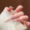 Manicura Pura Hecha a Mano Fina Perro 4.0 Parche de Uña de Manicura Larga Parche de Uña Acabado Uña Falsa Portátil Desmontable