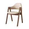 Silla de Comedor de Madera Maciza, Silla de Comedor Estilo Nórdico Crema con Respaldo Cruzado para Uso Doméstico y Comercial, Silla en Forma de A Comercial de Ocio para Cafetería