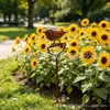 Novo produto transfronteiriço: Artesanato de Ferro Enferrujado para Jardins de Pátio, Estacas de Metal Estilo Rústico de Pássaro Pisco para Decoração de Jardim