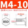 Bso-M4 Agujero Inferior 6.0 Acero al Carbono Galvanizado Pasador de Presión Hexagonal Tuerca de Presión Tornillo Varilla Roscado Completamente