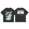 Transfronterizo 2026 Verano Nueva Marca Europea y Americana de Moda Unisex Holgada Manga Corta Cuello Redondo Camiseta Retro Versátil Casual Manga Media