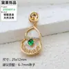 Joias de Pérola DIY Fecho Universal Novo Estilo Estilo Chinês Pingente de Cabacinha Oca de Madrepérola Base para Broche Atacado