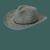 Sombrero de Paja Plegable Británico Transpirable Parasol Pesca Sombrero de Ala Ancha Sombrero Grande de Mezclilla para Hombre Moda de Verano para Exteriores