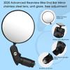 Espejo Retrovisor Trasero Plegable Convexo para Manillar de Bicicleta Espejo Retrovisor para Coche de Montaña y Carretera Equipo