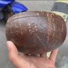 Tigela de Casca de Coco Vietnamita Natural Colher de Madeira de Coco Colher de Mistura Colher Casca de Coco Velha de Hainan Garfo Faca Tigela para Salada de Frutas