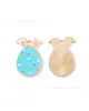 Huevo de Pascua Conejo Zanahoria Gota de Aceite Joyería Accesorios Colgante de Aleación DIY Llavero Cadena para Teléfono Adorno