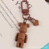 Nuevo Colgante Llavero de Coche Corazón de Oso Creativo 3D Colorido Hueco Accesorio de Oso Decoración de Bolso de Pareja