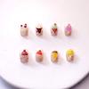Celebridad de Internet Cono de Helado Dibujo Animado Accesorios para Uñas Paleta Linda Tridimensional Uñas Portátiles Accesorios para Uñas Pinzas para el Cabello de Crema