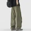 Pantalones cargo de paracaidista estilo americano para hombre, nuevo modelo de verano 2026, pantalones deportivos casuales de pierna ancha, rectos y holgados, venta al por mayor