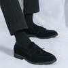 Mocasines para Hombre Transfronterizos Talla Grande Nuevos Zapatos Casuales de Moda para Hombre Slip-On Borla Zapatos de Cuero Slip-On