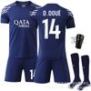 2024-25 Nuevo Traje Deportivo 10 Dembele Ropa de Fútbol de Club 30 Messi París Tres de Visitante