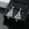 Pendientes colgantes de árbol de Navidad con circonitas, exquisitos y versátiles pendientes de moda, pendientes navideños, joyas de celebridades de Internet, joyas del mismo estilo.