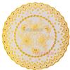 Mantel individual posavasos al por mayor estilo europeo dorado PVC tapete para maceta aislamiento térmico desechable mantel individual occidental tapete para mesa de té tapete para olla jarrón redondo