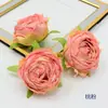 Flores de Rosa com Borda Queimada e Núcleo Envolto, Adereços de Cabeça de Flor de Rosa Artificial, Guirlandas, Materiais para DIY, Arranjos de Cena Floral, Flores de Casamento