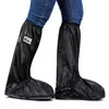 Cobre-sapatos de Chuva para Ciclismo ao Ar Livre Sola Grossa Resistente ao Desgaste Preto e Branco Cano Alto Cano Alto Cobre-sapatos Fábrica Pequena Quantidade Pode Fazer LOGO