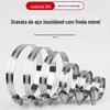 Fivela solta aço inoxidável 304 tira de garganta largura 12mm parafuso de fixação de tubo abraçadeira de cabo reutilizável reciclável