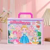 Caja Mágica Magnética de Niña Antigua Princesa Libro Silencioso Magnético Caja de Regalo Traje Niña Pintura Pegatinas Juguetes Educativos