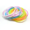 Bandas de Goma de Silicona Elástica al por Mayor del Fabricante, Gomas para el Cabello de Color Sólido Luminosas, Pulseras de Silicona de Colores Caramelo