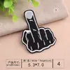 Parches Bordados para Computadora al por Mayor 23 Insignias Pegatinas de Tela Bordadas Números Letras Dedo Medio Seis Parches Bordados Decoración de Ropa de Marca de Moda