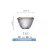 Taza de té con diseño de martillo de lluvia grande de estilo japonés, taza maestra hecha a mano de vidrio, taza de sake japonesa, juego de té de kung fu, taza individual