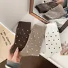 Calcetines de Lana de Puntos para Mujer Otoño e Invierno Calcetines Gruesos de Cachemira Calcetines Japoneses Vintage de Media Caña Apilados Calcetines de Puntos para Mujer de Corea del Sur