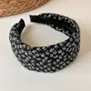 Diadema Pequeña Floral Retro para Mujer, Diadema de Tela Meilade de Ala Ancha, Aumenta la Parte Superior del Cráneo, Peine con Dientes Antideslizante, Tocado para Cubrir el Cabello Suelto