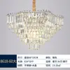 Lustre longo de cristal multicamadas ondulado, luxo leve, adequado para loft de pé-direito duplo, villa e salão grande, luminária oca de ferro
