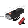 Luz delantera para bicicleta de ciclismo al aire libre, luz delantera para coche, carga USB, luz de conducción nocturna, luz delantera para bicicleta de montaña