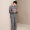 Pijama sin costuras, engrosado, para usar como prenda exterior, de medio forro polar para hombre, corte holgado, cuello redondo, estilo pullover, adecuado tanto para estar en casa como para usar al aire libre, conjunto de ropa de estar para hombre