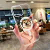 Filhote Divertido em Traço de Linha Adequado para Capa de Celular Magnética Apple 17 Promax iPhone 17 Capa Rígida Simples 16