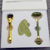 Contenedor de belleza de jade natural al por mayor rodillo de jade del sur tabla de raspado masajeador facial jade push jade verde jade fénix