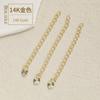 14K cor de ouro retendo cauda corrente amor flash estendida corrente feita à mão colar pulseira diy com acessórios de joias de cadeia longa