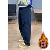 Pantalones Deportivos Casuales Rectos Gruesos de Terciopelo de Moda para Hombre y Mujer, Mismo Estilo, Cálidos, Holgados y Cómodos para el Uso Diario, Otoño e Invierno 2025