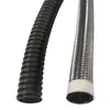 Tubo trenzado de acero inoxidable antiestático con teflón, Tubo de politetrafluoroetileno, Manguera corrugada de PTFE resistente a altas temperaturas
