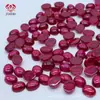 3-5mm Tamaño Pequeño Fondo Plano Superficie Lisa 5 # Corindón Rojo Piedra Preciosa Sintética Wuzhou Redondo Ovalado Marquise Forma de Corazón Gota de Agua