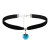 Collar Corto Nuevo de Amazon Transfronterizo Collar Japonés y Coreano Cadena para el Cuello Cadena de Clavícula Collar con Borla para Mujer Correa Dulce para el Cuello